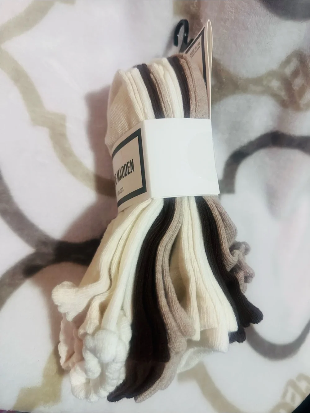 Steve Madden✨🤍🤎🖤White Low Cut Socks- 8 pairs